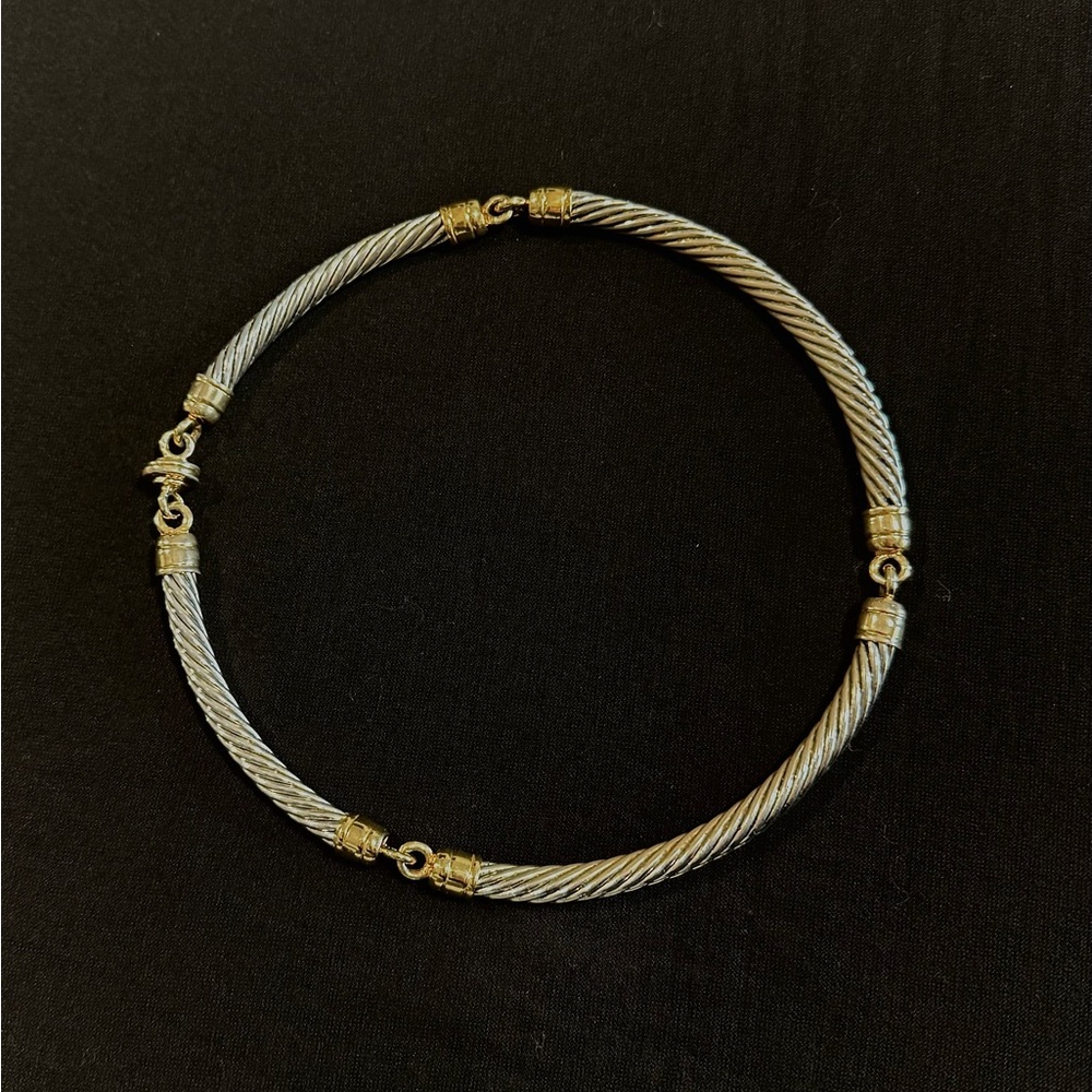 Elegant Silver and Gold Women's Necklace